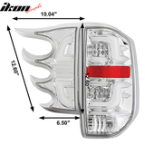2014-2016 Toyota Tundra Clear Lens Chrome Housing LED Tail lights