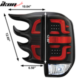 2014-2016 Toyota Tundra BR Clear Lens Black Housing Tail lights Bar
