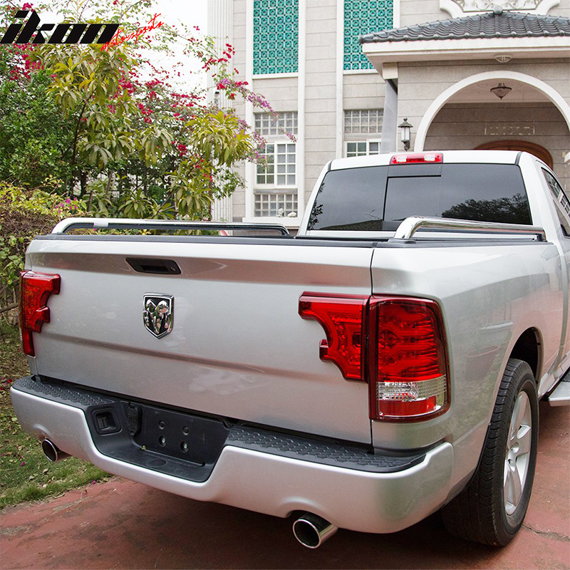 2009-2016 Dodge RAM Red Lens Chrome Housing LED Tail Lights