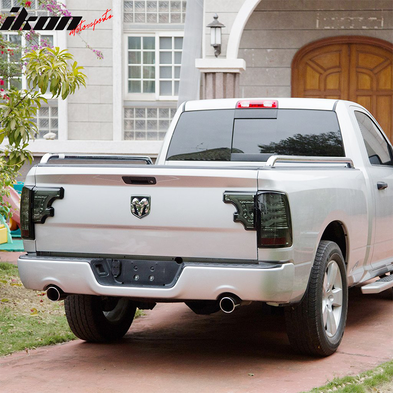 2009-2016 Dodge RAM Smoke Lens Chrome Housing LED Tail Lights