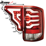 2014-2019 GMC Sierra CR Style Red Replacement LED Tail Lights Lamps