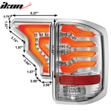 2014-2019 Silverado Clear Lens Chrome Housing LED Tail Lights