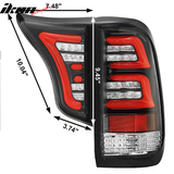 1999-2016 Ford F250-F550 Clear Lens Black Housing LED Tail Lights