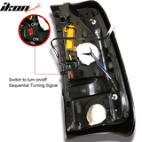 1999-2016 Ford F250-F550 Clear Lens Black Housing LED Tail Lights