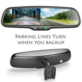 Master Tailgaters 10.5" Rear View Mirror with 4.3" LCD Screen + Dynamic Parking Lines | Rearview Universal Fit Mount | Auto Adjusting Brightness LCD | Anti Glare | Full Original Mirror Replacement