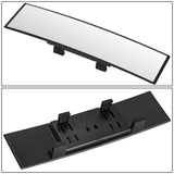 Universal Convex Wide Angle Rear View Mirror 11x3 Black