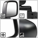 2003-2006 Jeep Wrangler Manual Side Mirror Right Black