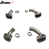 2014-2017 BMW F15 X5 Base MP Style Rear Kits + Muffler Tips S/S Chrome