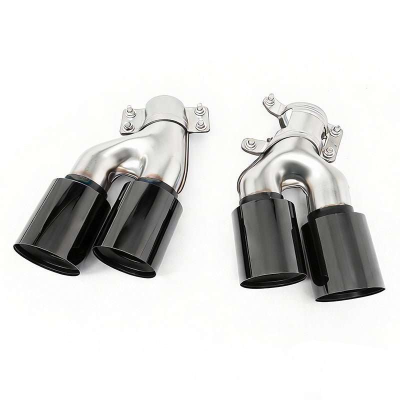 2017-2020 BMW 5 Series G30 M5 Style Stainless Steel Quad Exhaust Black