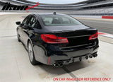 2017-2020 BMW G30 5 Series MP Style Rear Diffuser+ Black Quad Exhaust