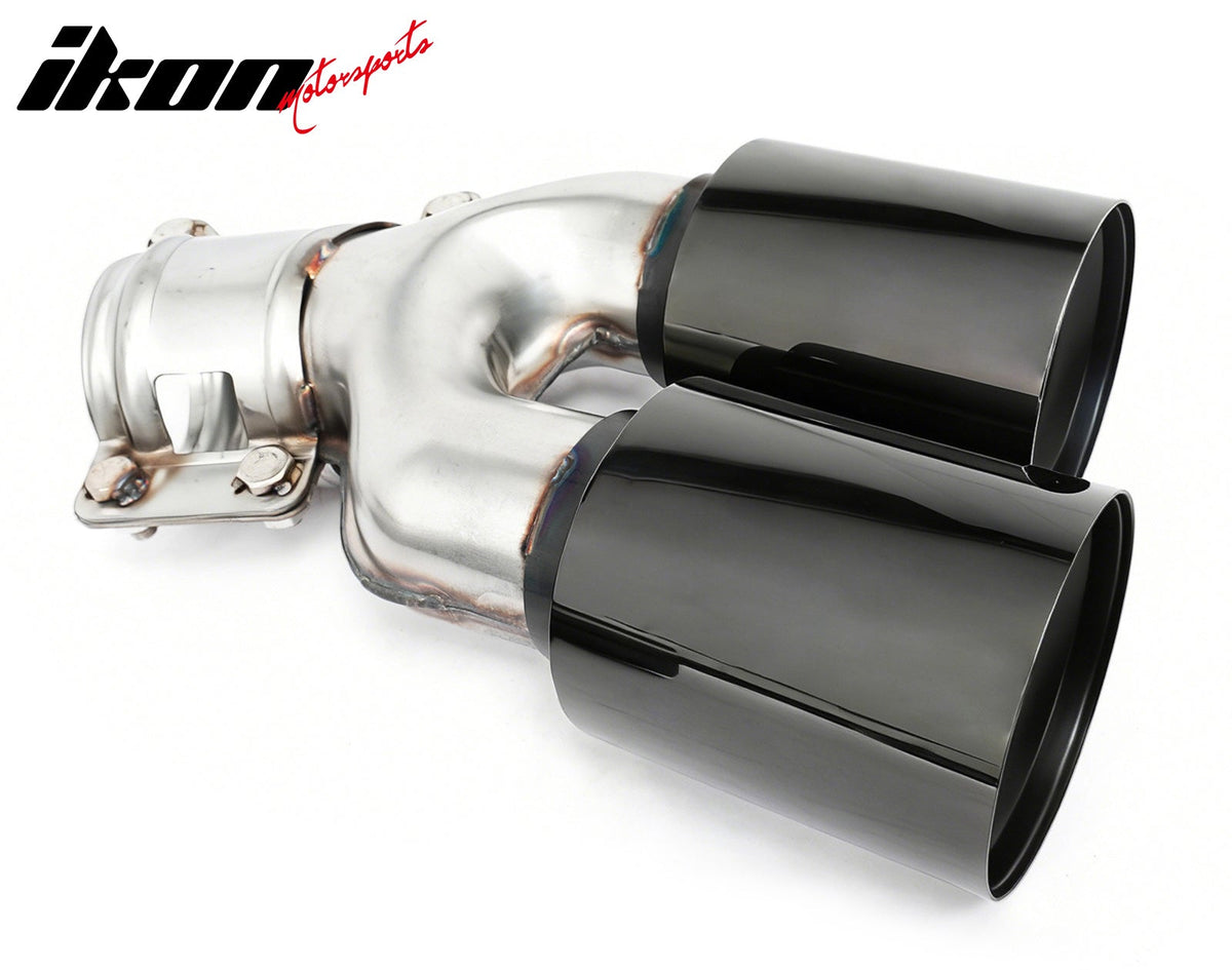 2017-2020 BMW G30 5 Series CS Style Rear Diffuser w/ LED Black Quad Exhaust