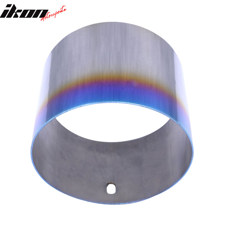 Universal Fitment 4 Inch Titanium Slant Muffler Exhaust Burnt On Tip