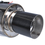 Universal Fitment 4Inch N1 Style Rear Muffler Exhaust Tip Carbon Fiber