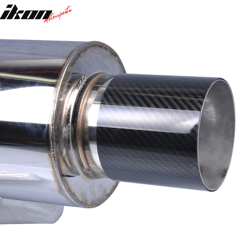 Universal Fitment 4Inch N1 Style Rear Muffler Exhaust Tip Carbon Fiber