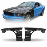 2005–2009 Ford Mustang GT350 V2 Look Front Over Fenders – Carbon Fiber