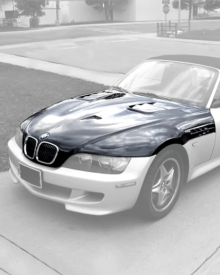 BMW 3 Series Z3 (E36/7 Roadster - E36/8 Coupe) MT Style Carbon Fiber Hood (1996 - 2002) - K2 Industries