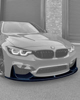 BMW 3 Series F80 M3 F82 F83 M4 M Performance Style Carbon Fiber Front Lip (2015 - 2019) - K2 Industries