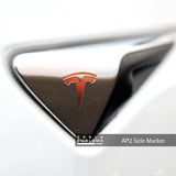 3M Matte Red Tesla Autopilot Camera Side Marker Decals (2pcs)