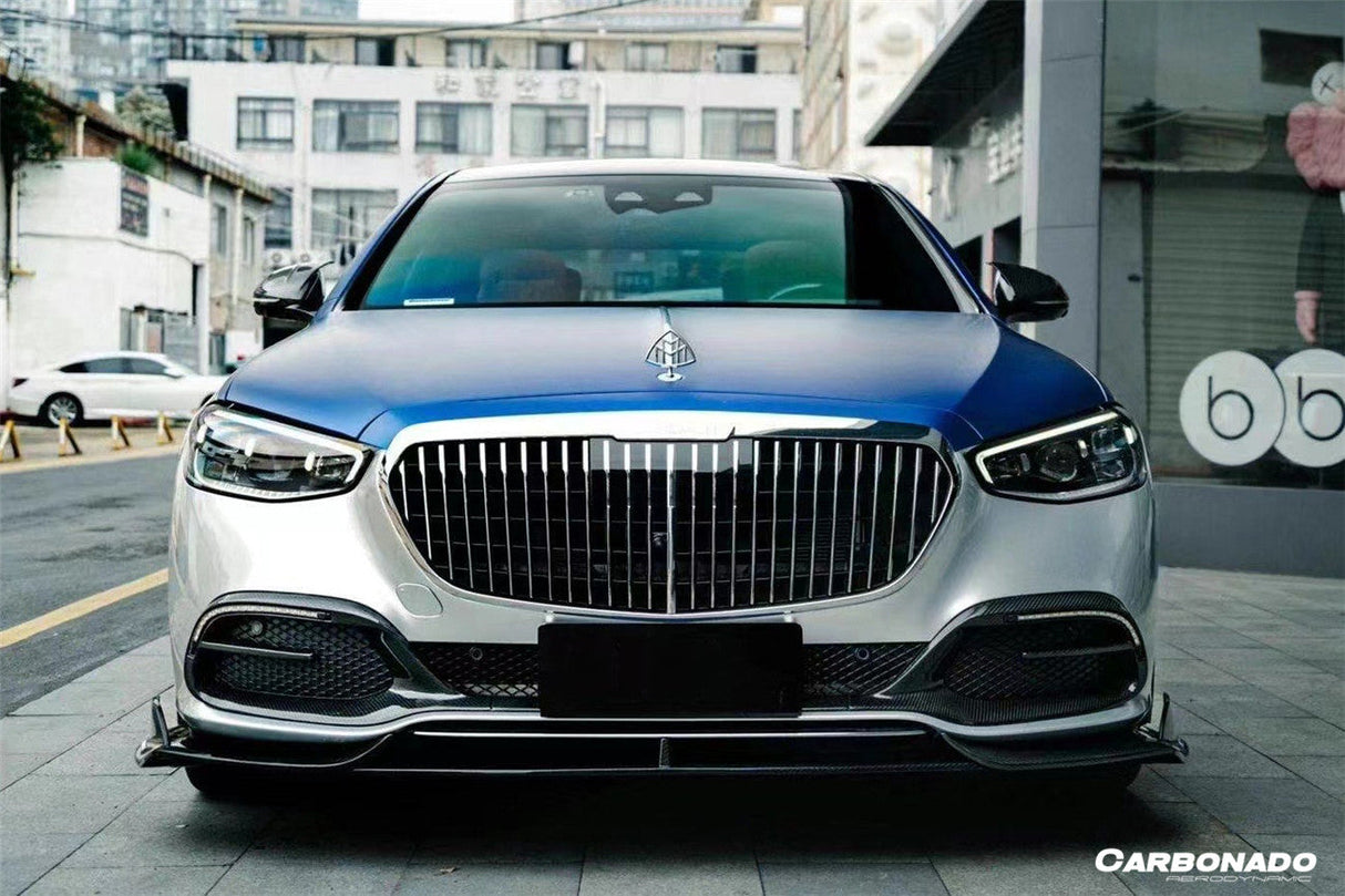 2021-UP Mercedes Benz S Maybach W223 4Matic Sedan MSY Style Dry Carbon Fiber Front Lip