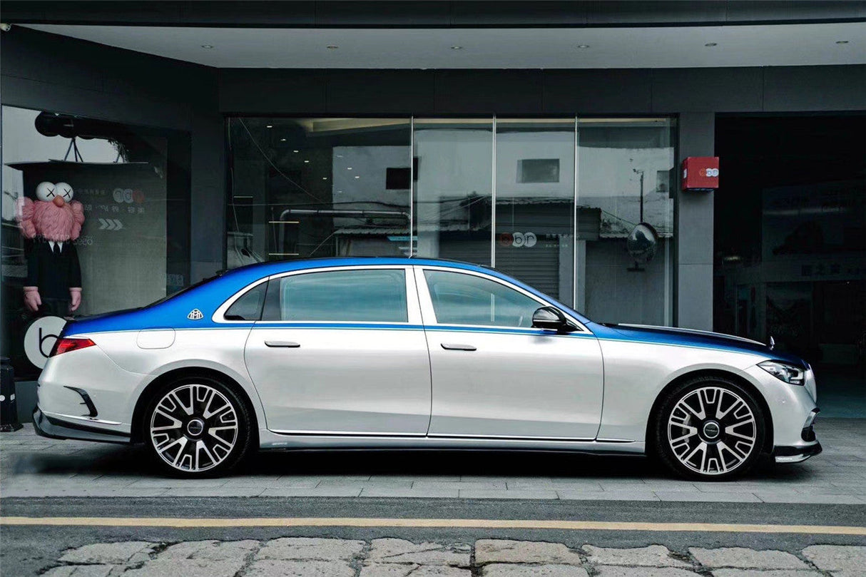 2021-UP Mercedes Benz S Maybach W223 4Matic Sedan MSY Style Dry Carbon Fiber Side Skirts