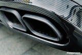 2021-UP 2021-UP Mercedes Benz S Maybach W223 4Matic Sedan MSY Style Dry Carbon Fiber Rear Lip with LED Light And Exhaust tips
