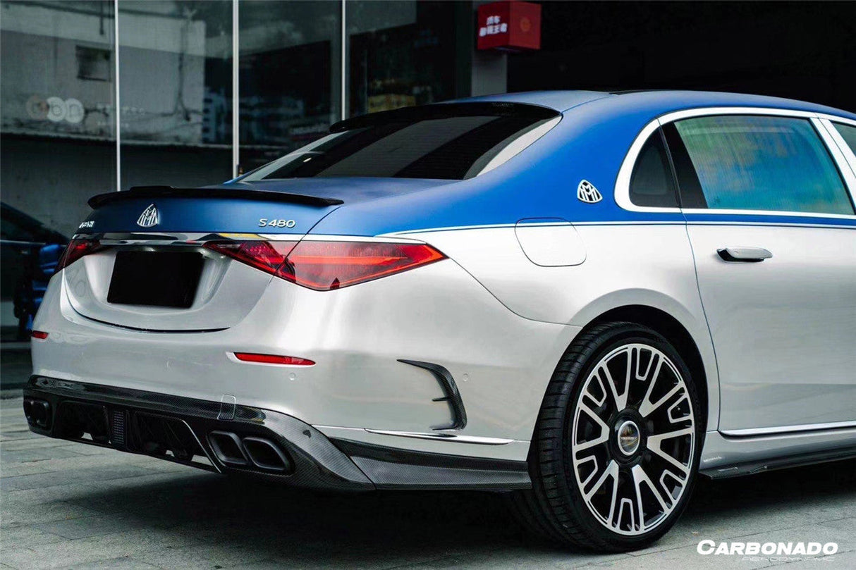 2021-2024 Mercedes Benz S Maybach W223 4Matic Sedan MSY Style Dry Carbon Fiber Trunk Spoiler