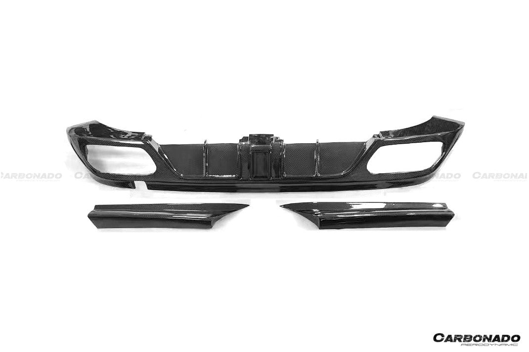 2021-UP 2021-UP Mercedes Benz S Maybach W223 4Matic Sedan MSY Style Dry Carbon Fiber Rear Lip with LED Light And Exhaust tips