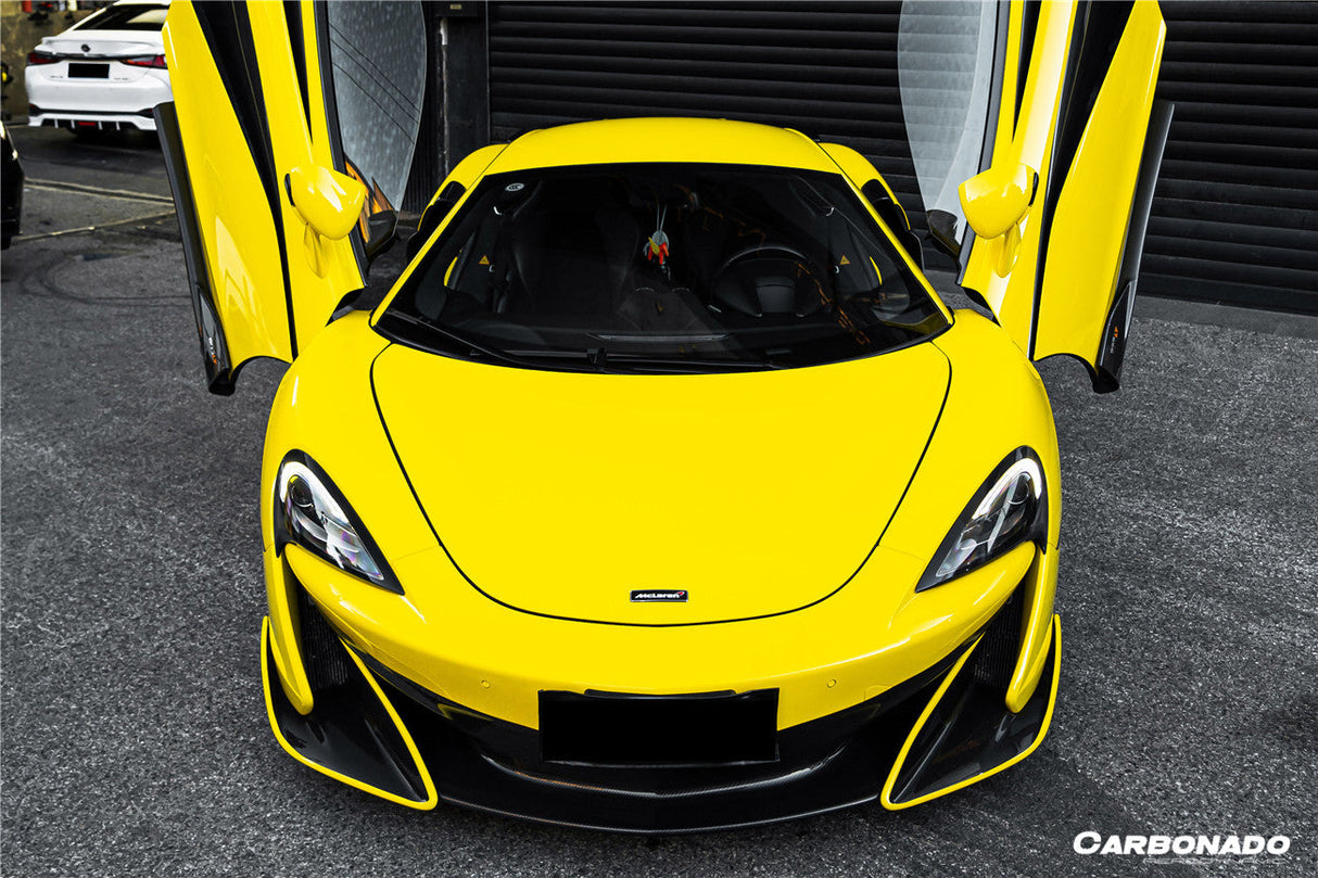 2015-2020 McLaren 540C 570S 600LT-Style Carbon Fiber Front Bumper Lip and Side Splitter
