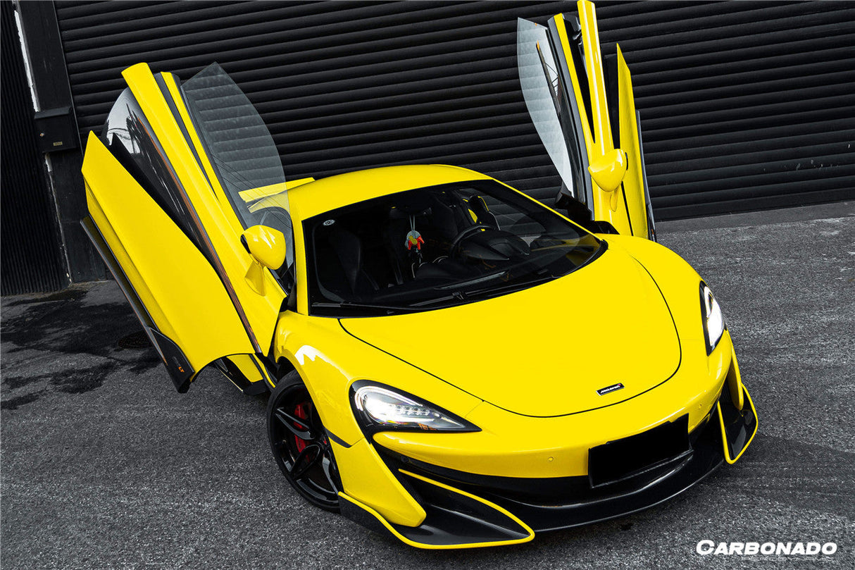 2015-2020 McLaren 540C 570S 600LT-Style Carbon Fiber Front Bumper Lip and Side Splitter