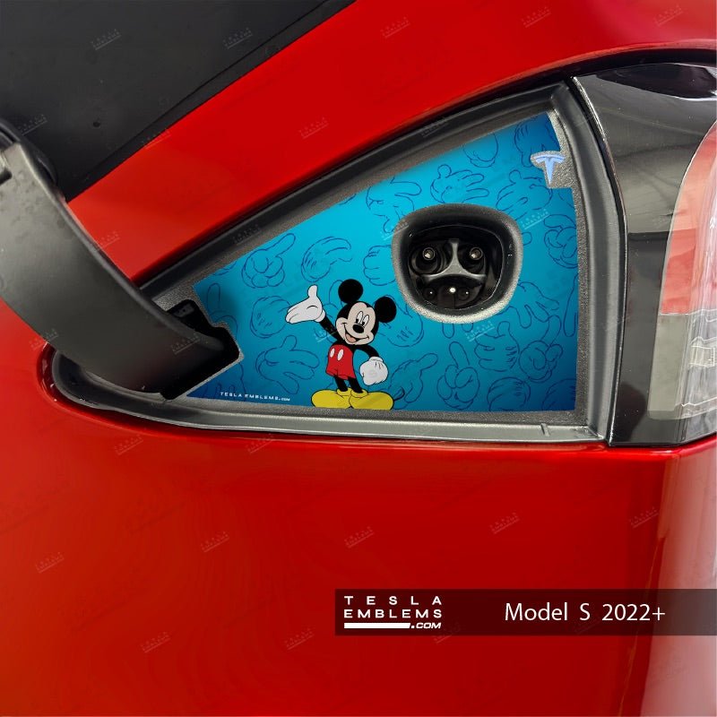 Mickey Mouse Hands Tesla Charge Port Wrap | Model S