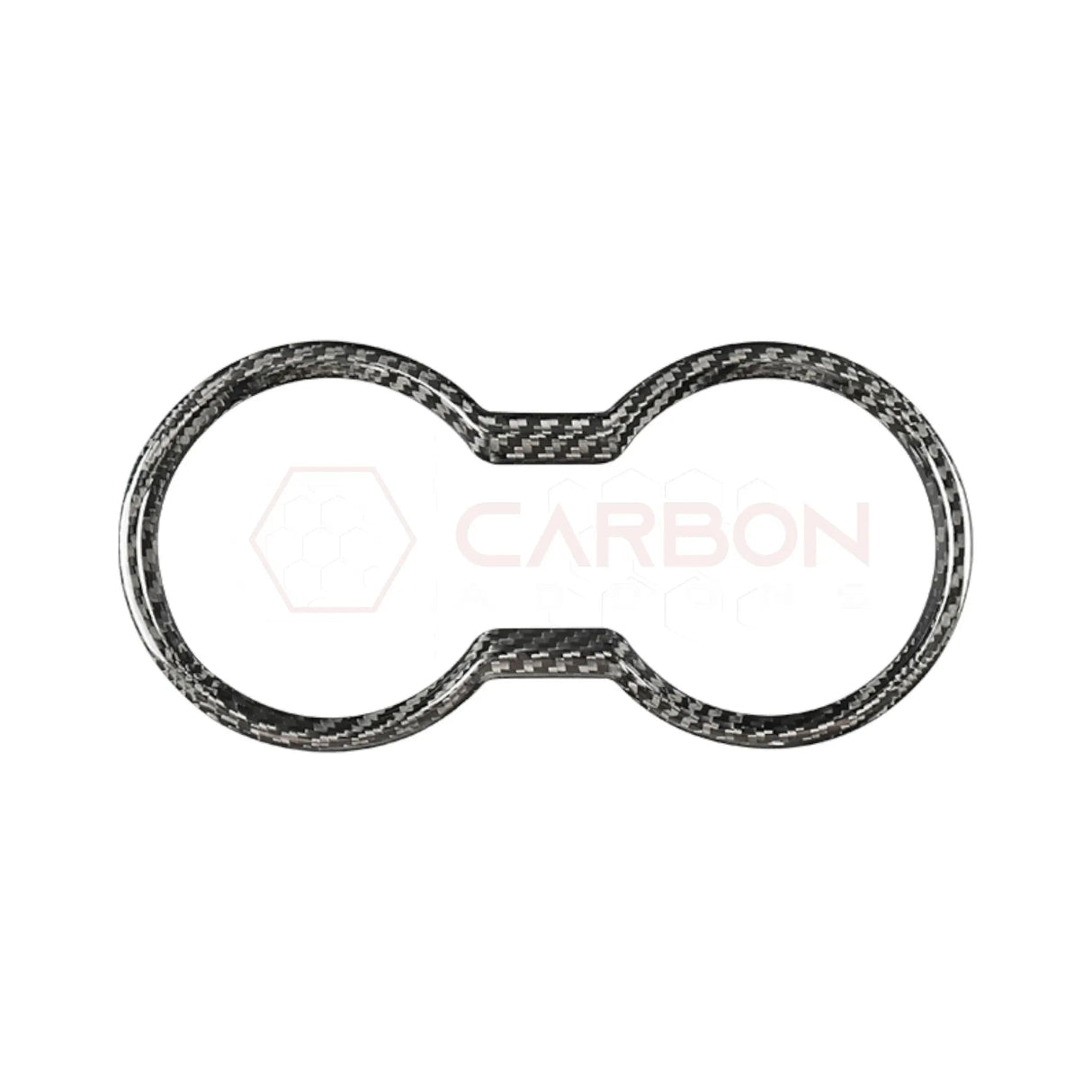 Real Carbon Fiber Cup Holder Trim Cover for 2024+ Ford Mustang
