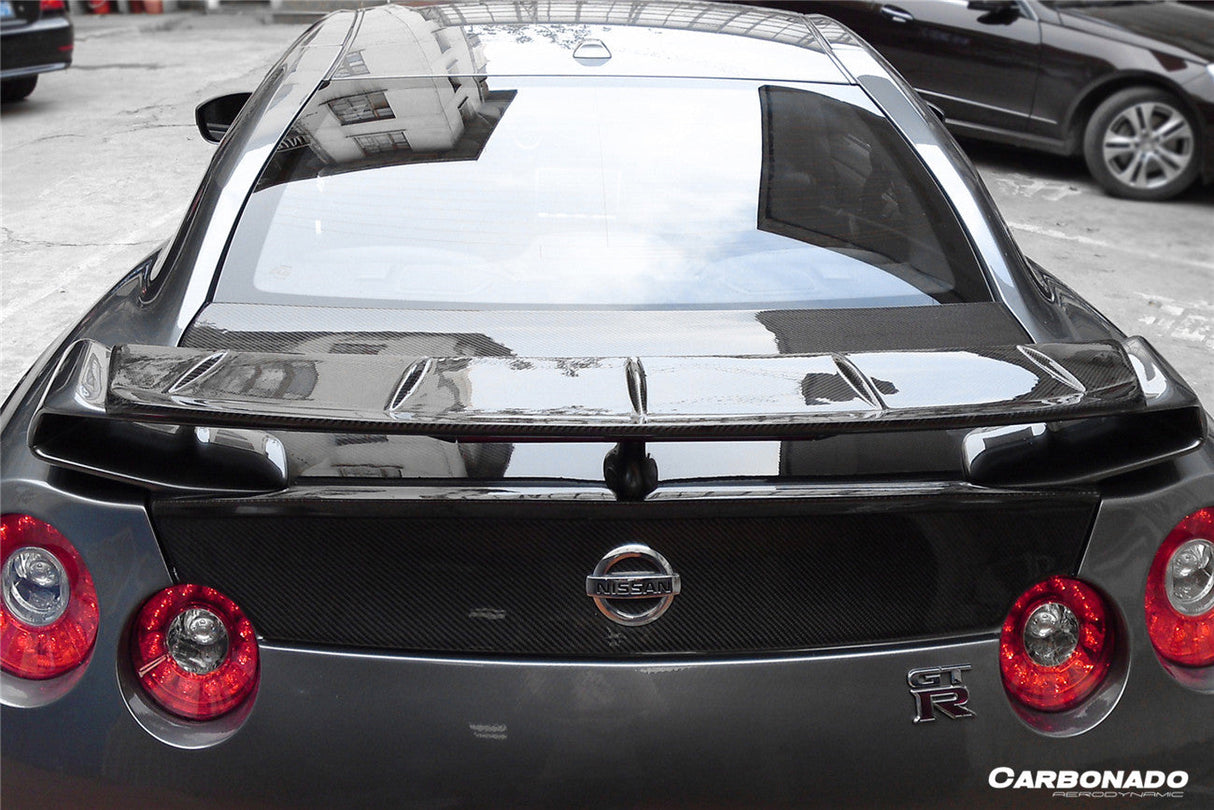 2008-2023 Nissan GTR R35 CBA DBA EBA BSE Style Carbon Fiber Trunk Spoiler Wing Ducktail Patch