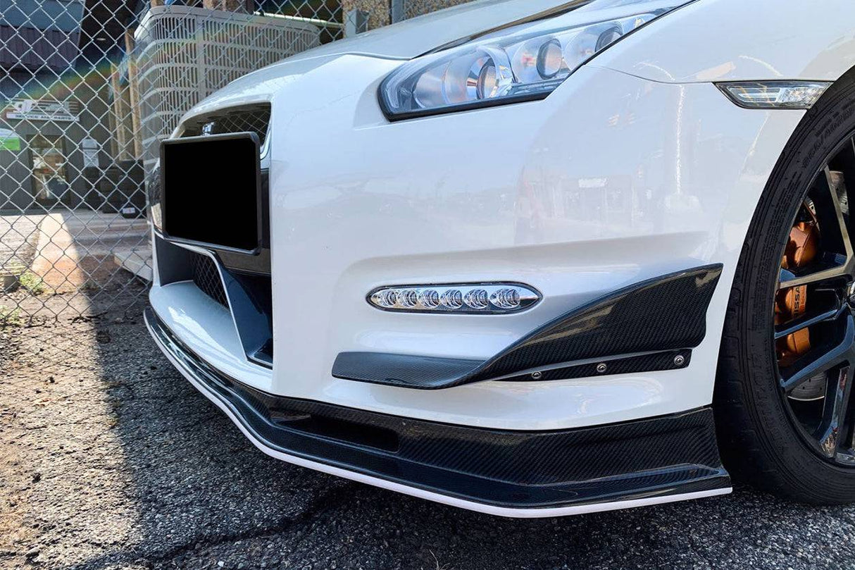 2012-2016 Nissan GTR R35 DBA Mines Style Carbon Fiber Front Canards