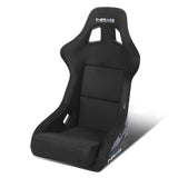 Universal NRG Black Fabric Blue Carbon Bucket Racing Seat Large
