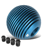 Universal Heatsink Style Ball Shift Knob - 50MM - Blue