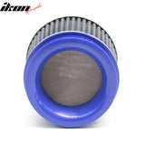 Universal 3" 76mm High Flow Inlet Dry Filter Cold Air Intake Cone Replacement Blue