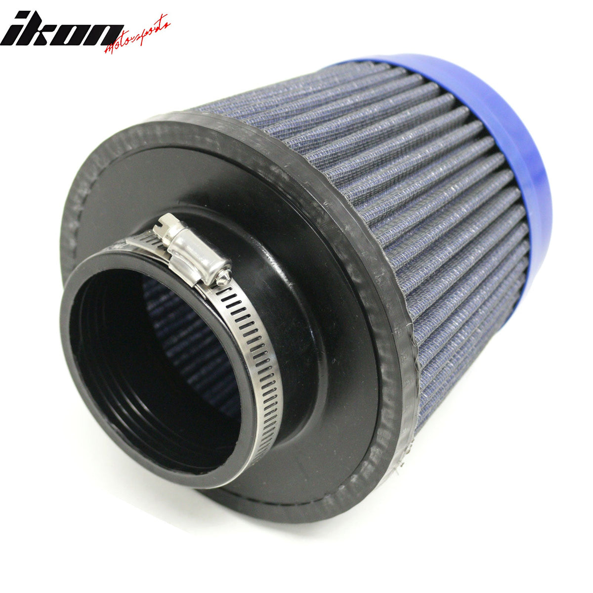 Universal 3" 76mm High Flow Inlet Dry Filter Cold Air Intake Cone Replacement Blue