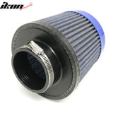 Universal 3" 76mm High Flow Inlet Dry Filter Cold Air Intake Cone Replacement Blue