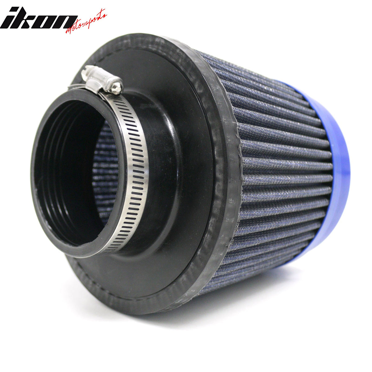 Universal 3" 76mm High Flow Inlet Dry Filter Cold Air Intake Cone Replacement Blue