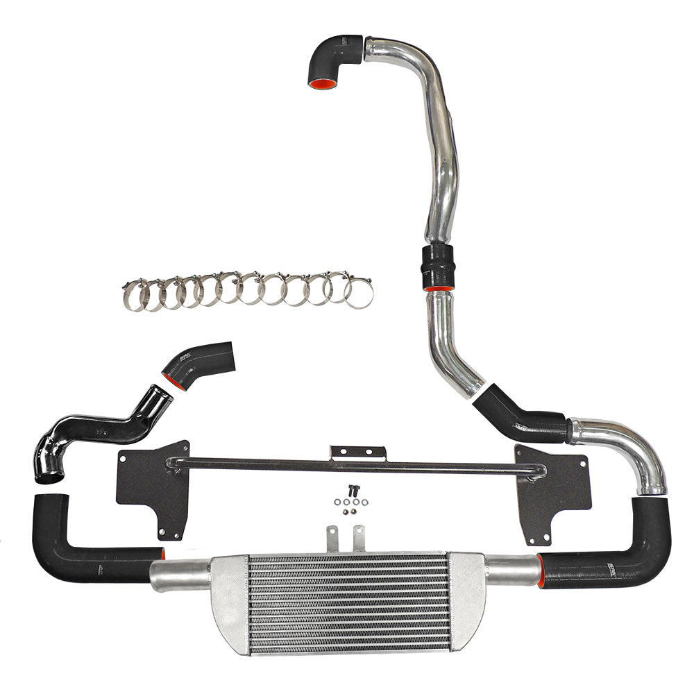 VW GOLF 1.8 20V TRANSVERSAL FRONT MOUNT INTERCOOLER KIT FOR TMA06 - BLACK HOSES