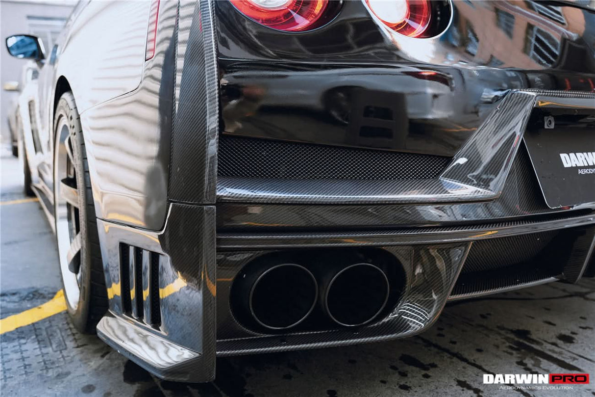 2008-2023 Nissan GTR R35 CBA DBA EBA Partial Carbon Fiber Rear Bumper With Black Light DarwinPRO (2024Nismo Design)