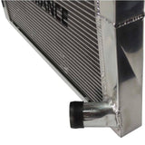 Lightweight Late Model Radiator - Double Pass - 26.8" x 19.6" + Power Steering Tank Firewall Mount (Right Inlet) - Black Cap