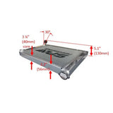 Lightweight Late Model Radiator - Double Pass - 26.8" x 19.6" + Power Steering Tank Firewall Mount (Right Inlet) - Black Cap