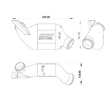 VW/Audi 1.8T 20V Turbo high flow pancake (lower intercooler pipe upgrade) Cast aluminum