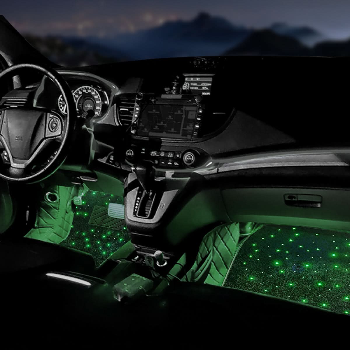 Universal RGB LED Starlight Floor Mats – App-Controlled Ambient Interior Lighting (Set)