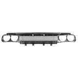 2008-2014 Dodge Charger OE Style Front Grille Black w/ Silver Trim