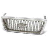 2004-2008 Ford F150 Lariat Style Front Grille Silver Chrome