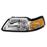 99-04 Ford Mustang OE Style Chrome Headlight - Left Side