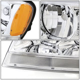 99-04 Jeep Grand Cherokee OE Style Left Headlight Chrome Housing