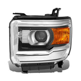 14-18 GMC Sierra 1500 / 15-19 2500HD 3500HD OE Style Headlights Black